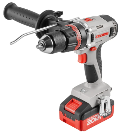 Аккумуляторная дрель-шуруповерт BL Crown CT21090HMX-4 BMC 20В, 2*4.0Ач, 50/75Нм, кейс