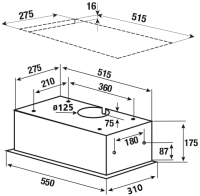 Вытяжка встраиваемая Kuppersbusch DEL 5100.0 S-01