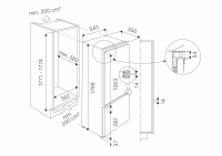 Холодильник с морозильной камерой встраиваемый Kuppersbusch FKGF 8851.0I