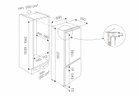 Холодильник с морозильной камерой встраиваемый Kuppersbusch FKGF 9835.0I