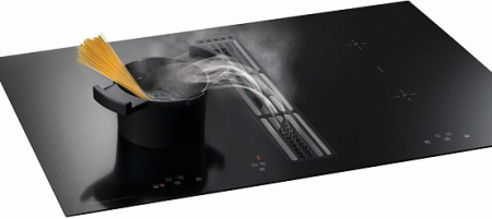 Варочная поверхность индукционная с вытяжкой Kuppersbusch KMI 8500.0 SR Black Velvet