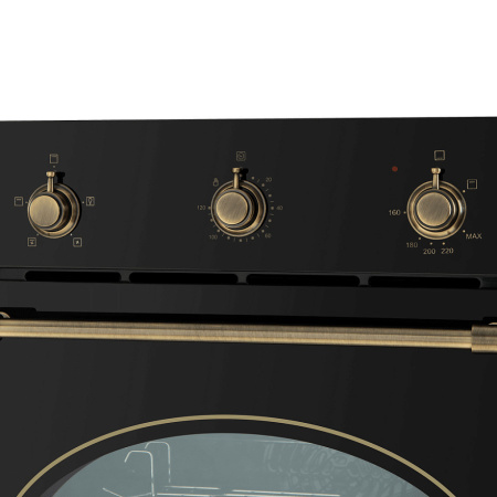 Духовой шкаф газовый Maunfeld EOGC604RBG.MT Slim