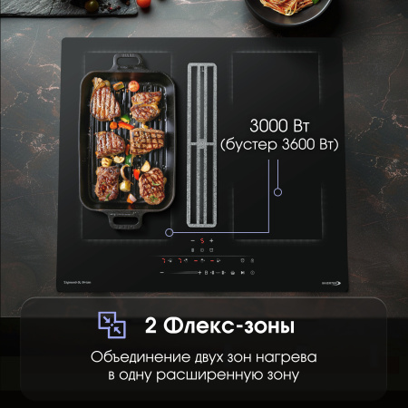 Варочная поверхность индукционная с вытяжкой Zigmund & Shtain CIS 303.60 BX