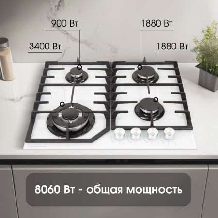 Варочная поверхность газовая Zigmund & Shtain M 32.6 W