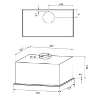 Вытяжка встраиваемая Krona ASPEN 600 WHITE SGC