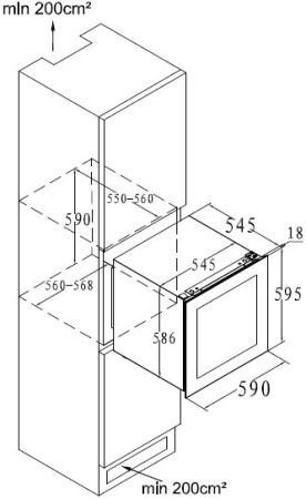 Винный шкаф встраиваемый Graude FWK 60.2