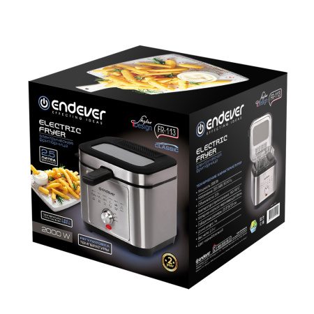 Фритюрница электрическая Endever Skyline FR-113 черный/стальной