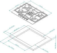 Варочная поверхность газовая Kuppersberg FS 710 C Bronze