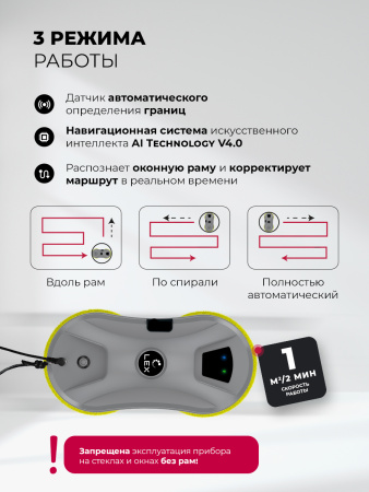 Мойщик окон Lex LXVCW 7094 (серый)