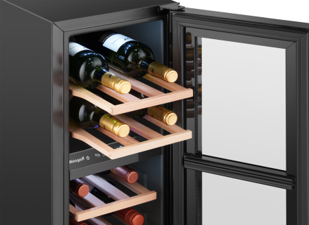 Винный холодильник встраиваемый Weissgauff WWCI-16 DB DualZone