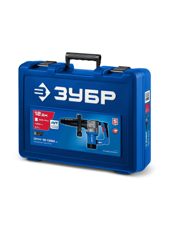 Отбойный молоток Зубр Профессионал ЗММ-12-1350 ВК (12 Дж, 1350 Вт, АВТ, отбойный молоток SDS-Max)