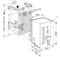 Винный встраиваемый шкаф Liebherr EWTdf 1653-26 001 Vinidor