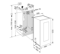 Винный встраиваемый шкаф Liebherr EWTgb 2383-26 001 Vinidor