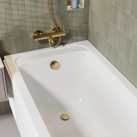 Слив-перелив для ванны полуавтомат Milacio Ultra MCU.014.GD, золото