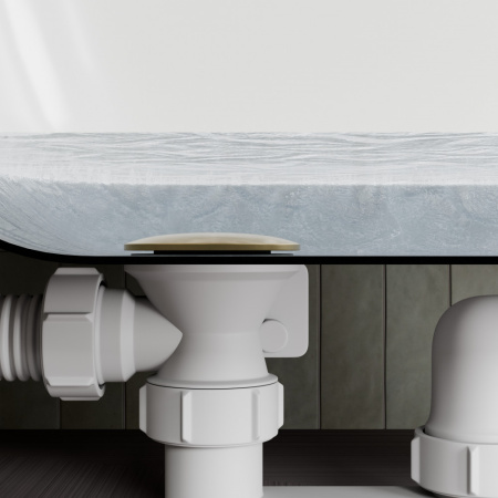 Слив-перелив для ванны полуавтомат Milacio Ultra MCU.014.GD, золото