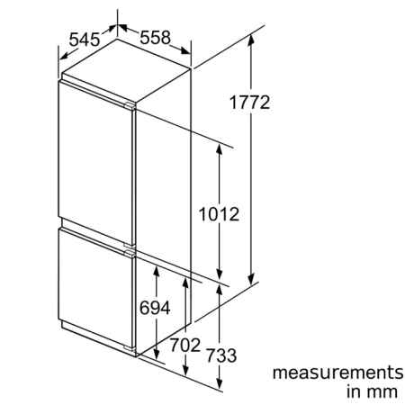 Холодильник встраиваемый Bosch KIN 86AF3M8