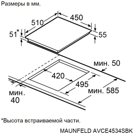 Варочная поверхность Maunfeld AVCE4534SBK