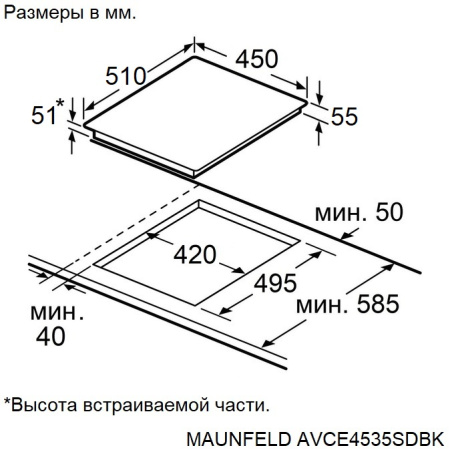 Варочная поверхность Maunfeld AVCE4535SDBK