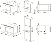 Микроволновая печь встраиваемая Smeg MP822NAO