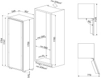 Холодильник встраиваемый Smeg S9L174D1D