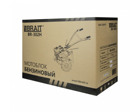 Мотоблок бензиновый Brait BR302/MB830-3 (170F/7л.с.,3F/1R,95х30см, колеса 4,00х10, вал S23)