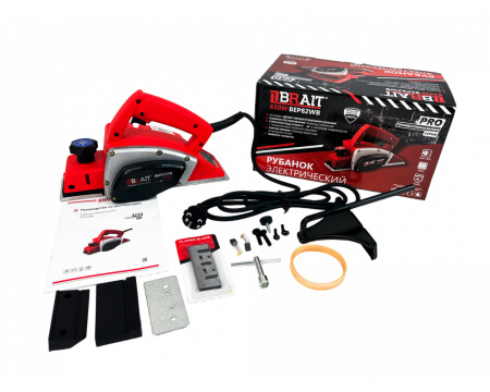 Рубанок Brait BEP 82WB PRO (650Вт,16000об/мин,2ножа 82х29х3мм,глуб 0-2мм)