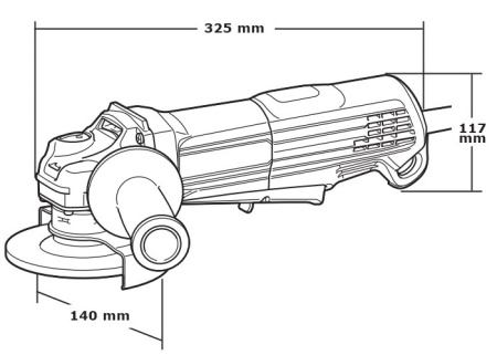 Угловая шлифовальная машина Makita GA5050R (1300 Вт, 11000об/мин)