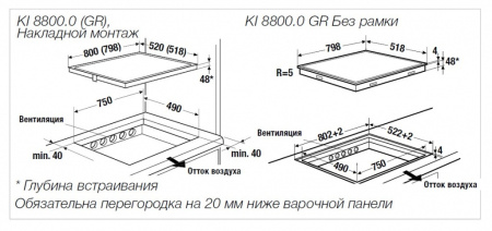 Варочная поверхность индукционная Kuppersbusch KI 8800.0 SE