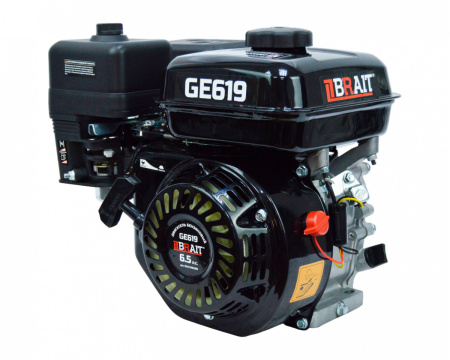 Двигатель бензиновый Brait GE619 (6.5л.с., 168F-2, вых.вал S-type, D=19 мм)