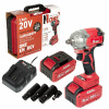 Гайковерт ударный аккумуляторный Number one CIW40/3.0-PRO-BL (20В,Li-ion,2х3Ач,600Hм,1/2" б/щ) 2,8кг кейс