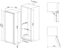 Морозильная камера встраиваемая Smeg S9F174DND