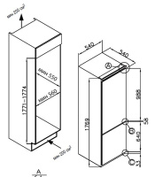 Холодильник встраиваемый Evelux FI 2201