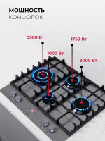 Варочная поверхность газовая Lex GVG 646T GR