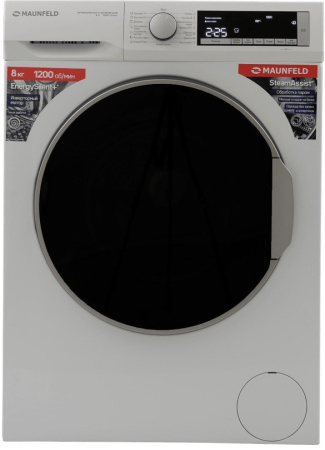 Стиральная машина с инвертором и паром Maunfeld MFWM128WH300 ST INVERTER SLIM