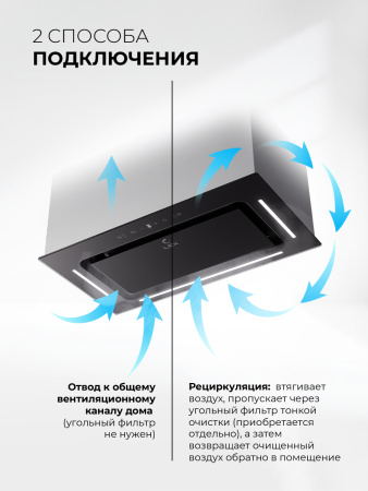 Вытяжка встраиваемая Lex Aura 600 Inverter BL
