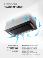 Вытяжка встраиваемая Lex Aura 600 Inverter BL