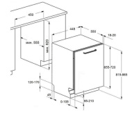 Посудомоечная машина встраиваемая Maunfeld MLP45530 Light Beam