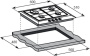 Варочная поверхность газовая Weissgauff HGG 641 BGh Nano Glass