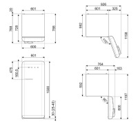 Холодильник Smeg FAB28RCR6