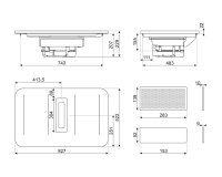 Варочная поверхность с вытяжкой Smeg HHSL7844MB