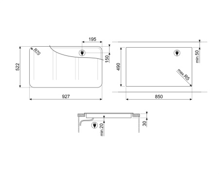Варочная поверхность индукционная Smeg SISL7964X