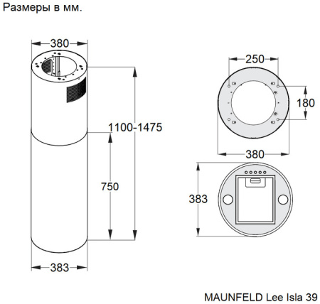 Вытяжка Maunfeld Lee Isla 39 зелёный