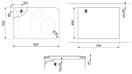 Варочная поверхность индукционная Smeg SISL7845X