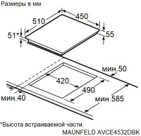 Варочная поверхность Maunfeld AVCE4532DBK