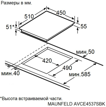 Варочная поверхность Maunfeld AVCE4537SBK