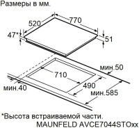Варочная поверхность Maunfeld AVCE7044STOBK