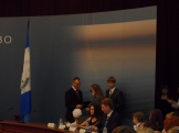 Поздравления Губернатора принимает стипендиат Федосова Светлана