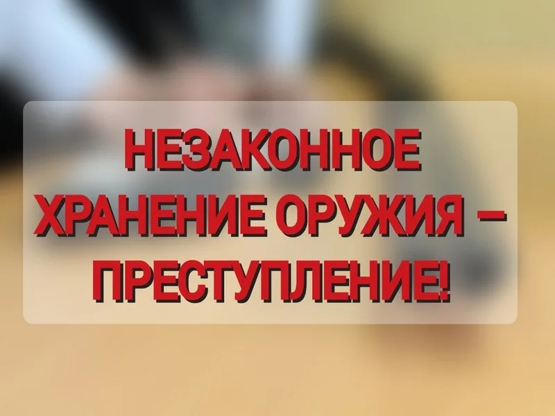 Прокуратура Качугского округа разъясняет об уголовной ответственности за незаконный оборот оружия