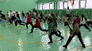 на разминке в Железнодорожном