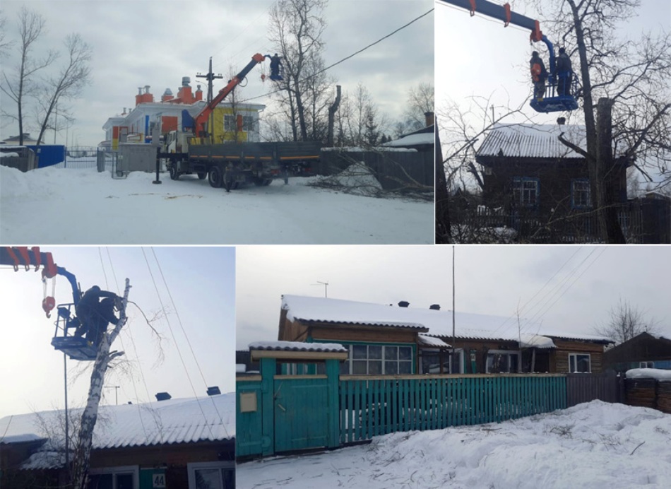 В Октябрьском возле домов двух пенсионерок убрали опасные деревья